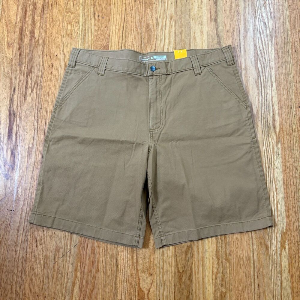 NWT CARHARTT Brown Rugged Flex Relaxed Fit Canvas Work Short Mens Size 40